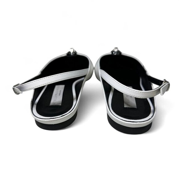 Stella McCartney White Zipit Slingback Flats EU 37 NWOT - Picture 9 of 16
